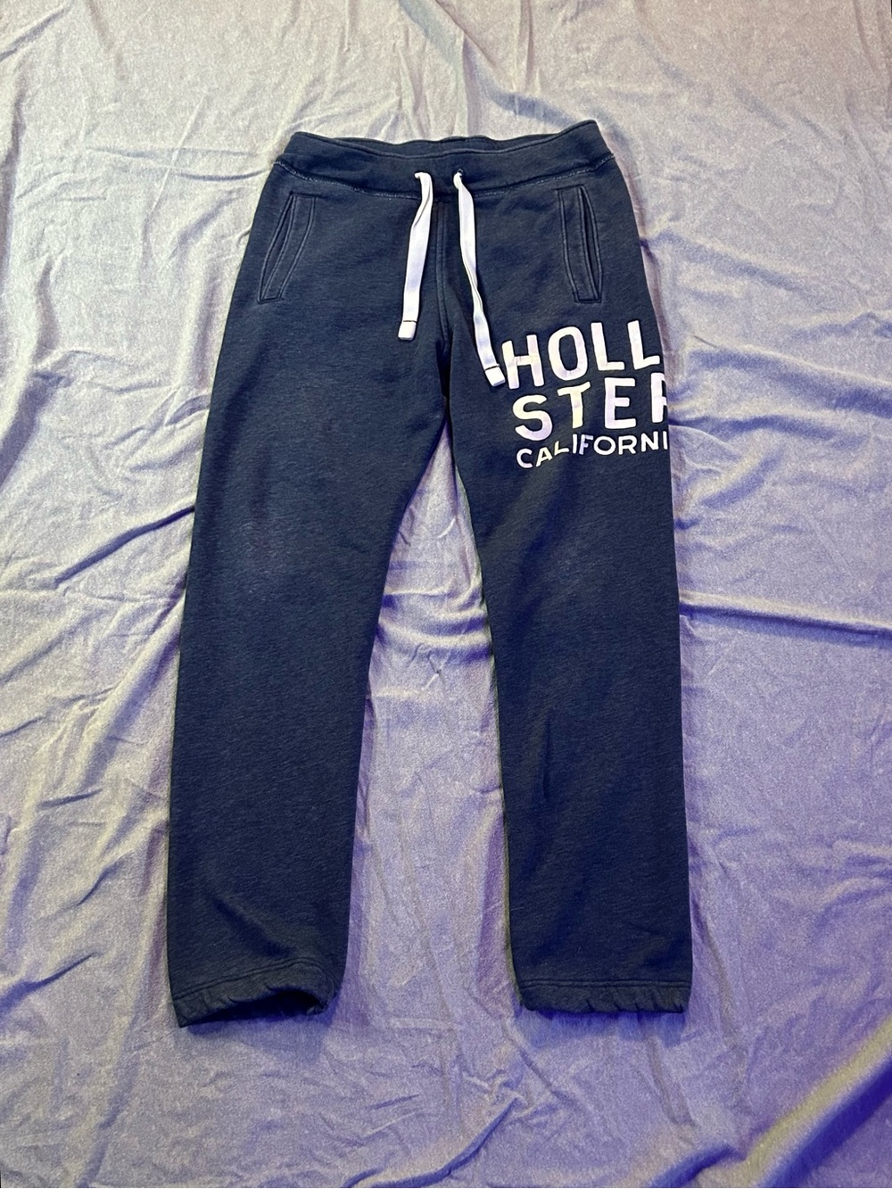 Hollister California Navy Blue Graphic Sweatpants